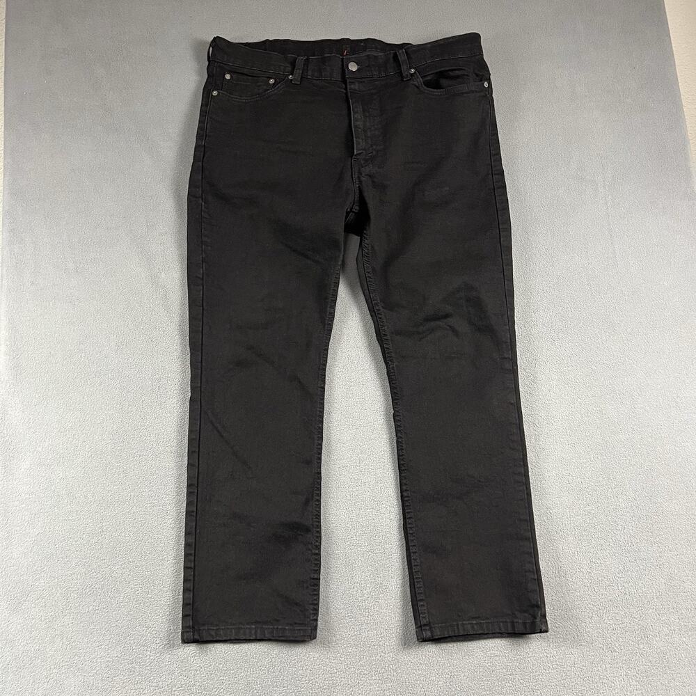 Levis 514 Jeans Mens 38X30 Black Slim Straight Rocker Classicore Gorpcore Denim